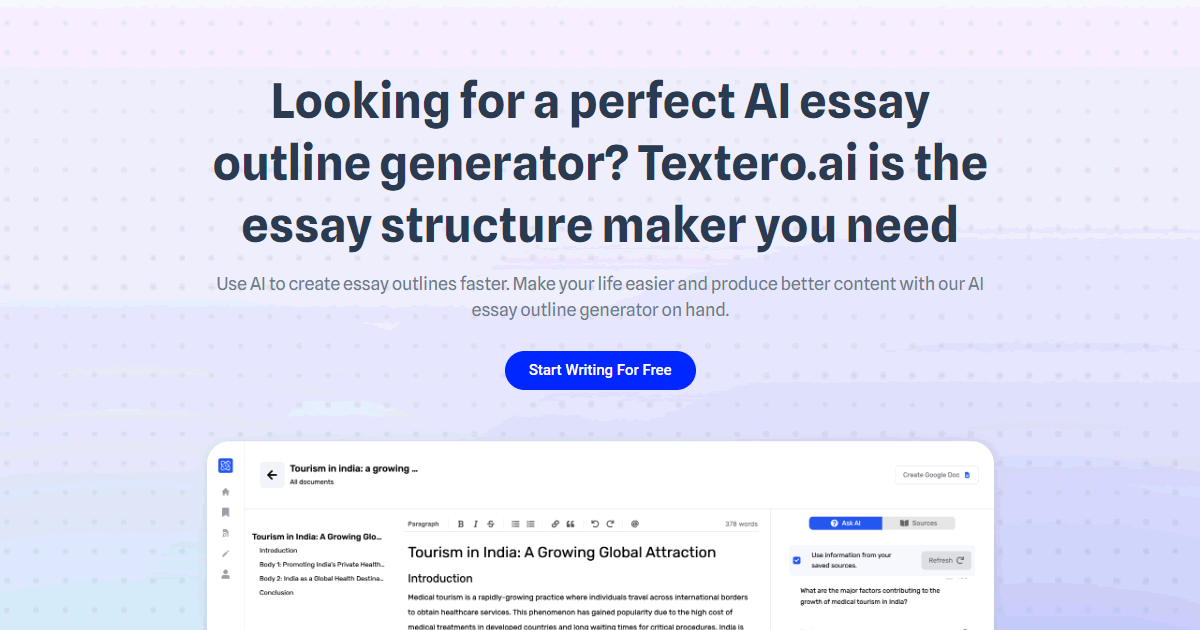 Textero AI preview image