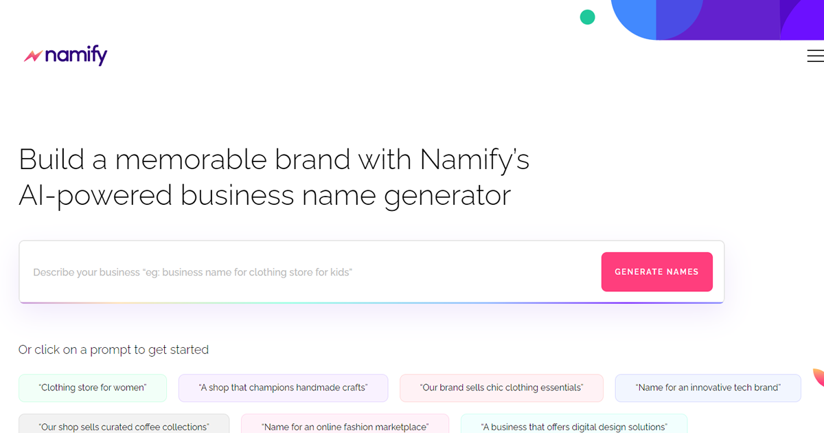 Namify preview image