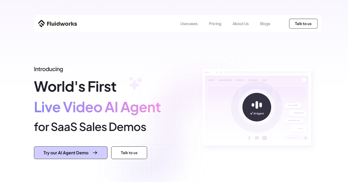 Live Video Agent from Fluidworks preview image