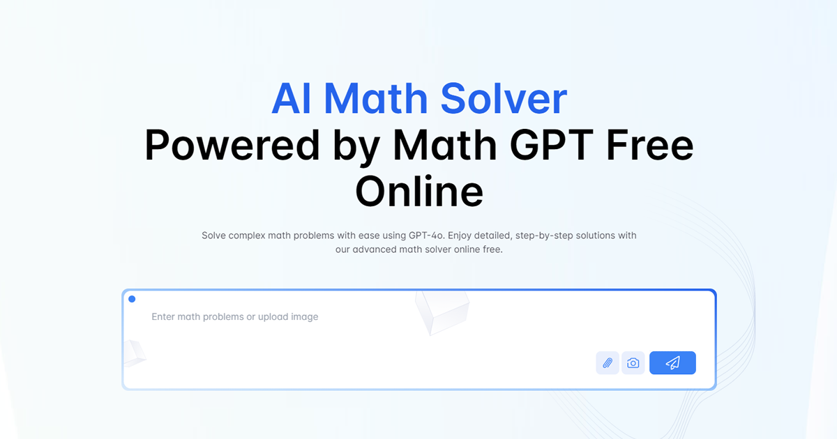 AI Math Solver by GPT-4o Free Online preview image