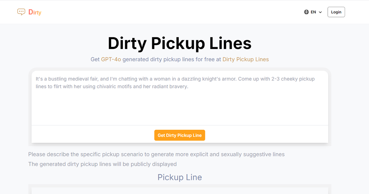 Dirty Pickup Lines preview image