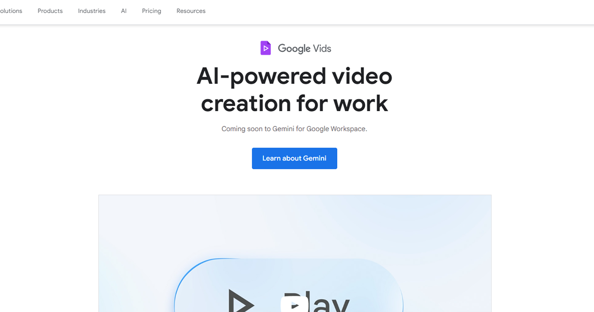 Google Vids preview image