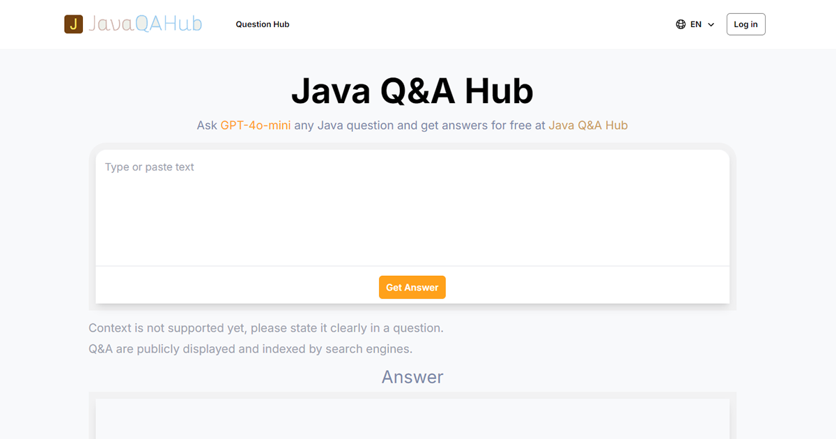 Java Q&A Hub preview image