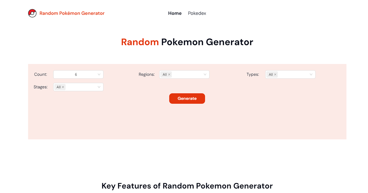 Pokemon Generator preview image