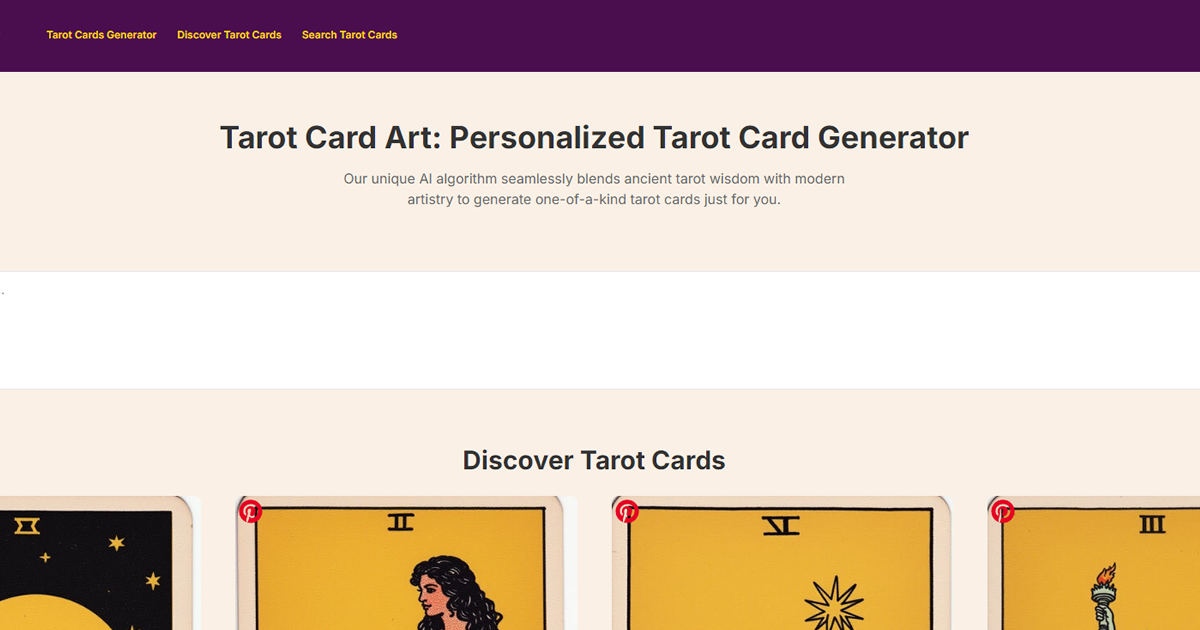 Tarot Card Generator preview image