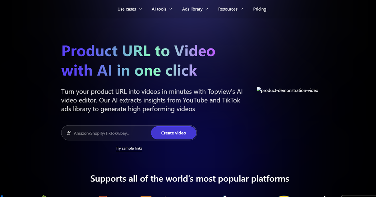 Topview AI URL to Video preview image