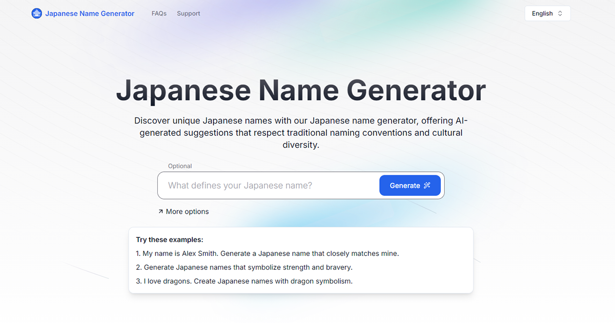 Japanese Name Generator preview image