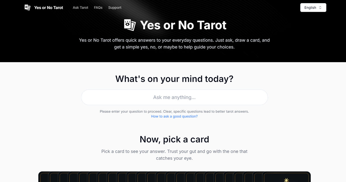 Yes or No Tarot preview image