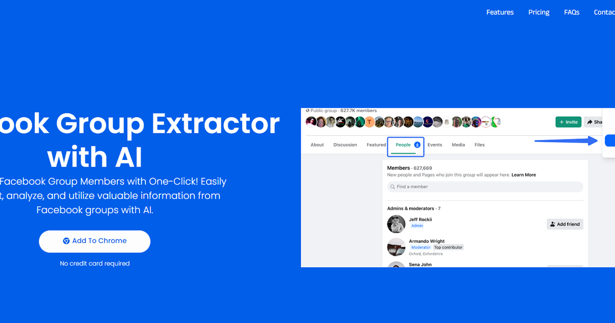 FB Group AI Extractor preview image