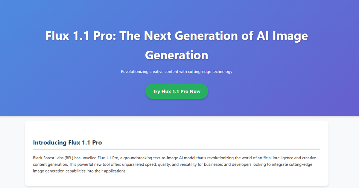FLUX 1.1 Pro preview image